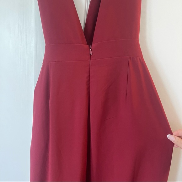 Francesca’s Burgundy Jumpsuit/Overalls - Picture 4 of 6